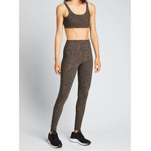 ALO Yoga Leopard Print Leggings - Brown and Black